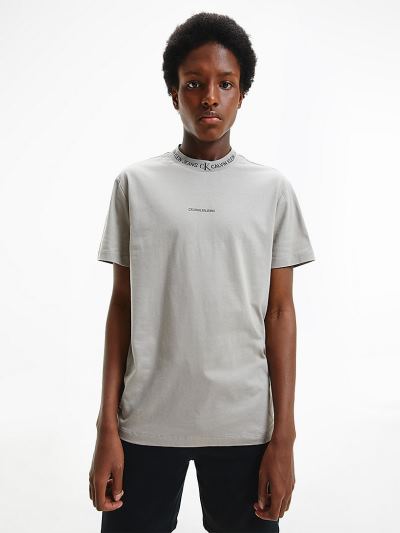 Calvin Klein Ruhák HU248489 | Calvin Klein Organic Cotton Logo Collar Férfi Póló Skin Color